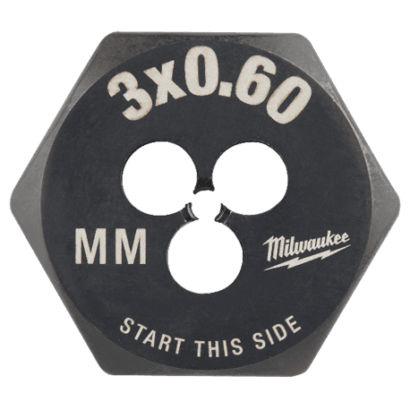 Milwaukee M3-0.60 mm Metric 1" Hex Threading Die