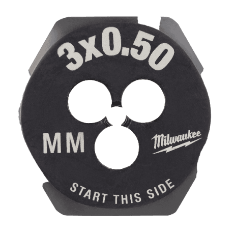 Milwaukee M3-0.50 mm Metric 1" Hex Threading Die