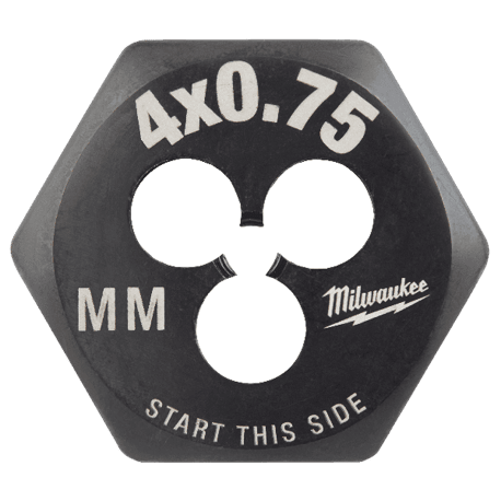 Milwaukee M4-0.75 mm Metric 1" Hex Threading Die