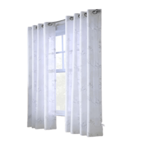 Commonwealth Giardino 52" x 84" Garden Sheer White Curtain Panel