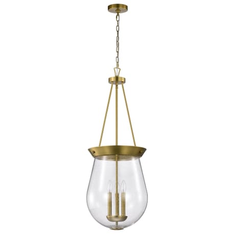 Satco Boliver 14" Vintage Brass Light Pendant