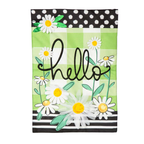 Evergreen Hello Daisy Flag