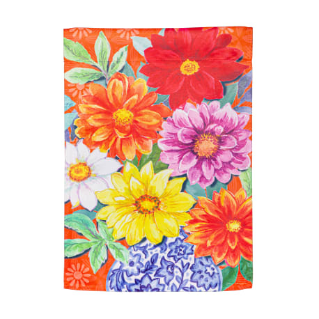 Evergreen Dahlias Bouquet Flag