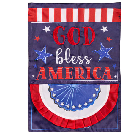 Evergreen God Bless America Flag