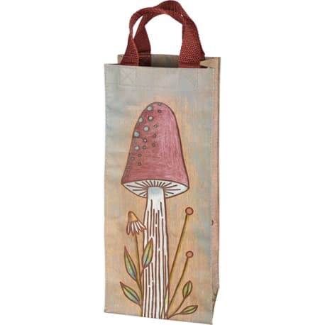 Primitives By Kathy Mushroom Wine Tote