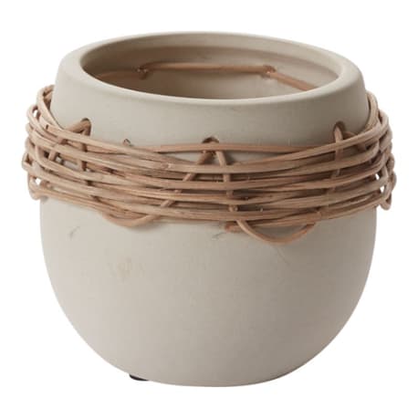 Accent Decor 4.5" Off-White Lissome Pot