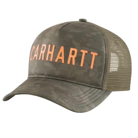 Carhartt Men's Burnt Olive Tree Camo Trucker Cap