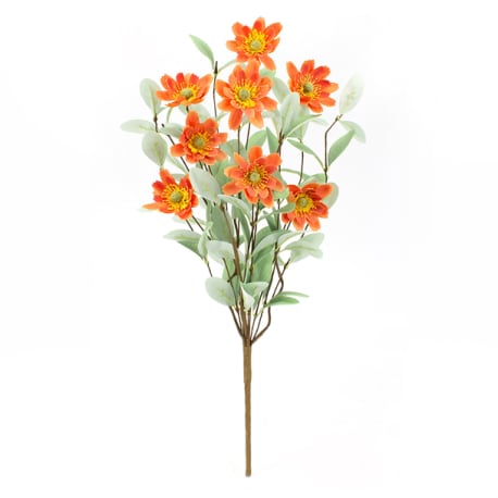 Wing Tai 18" Dark Orange Flower Pick