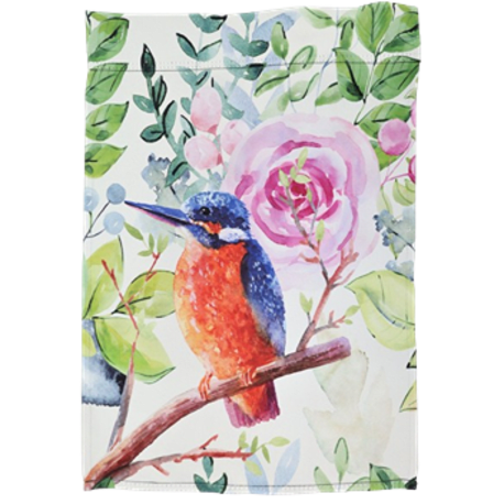 Tremont Floral Watercolor Birds Garden Flag