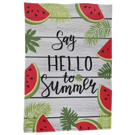 Tremont Floral Hello Summer Watermelon Garden Flag