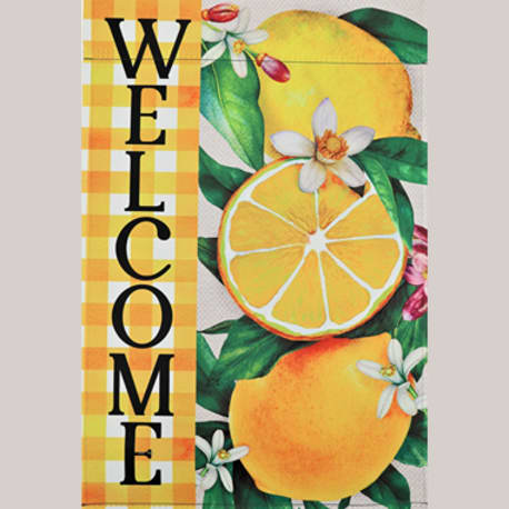 Tremont Floral Welcome Lemons Garden Flag