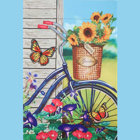 Tremont Floral Bicycle with Flowers Garden Flag