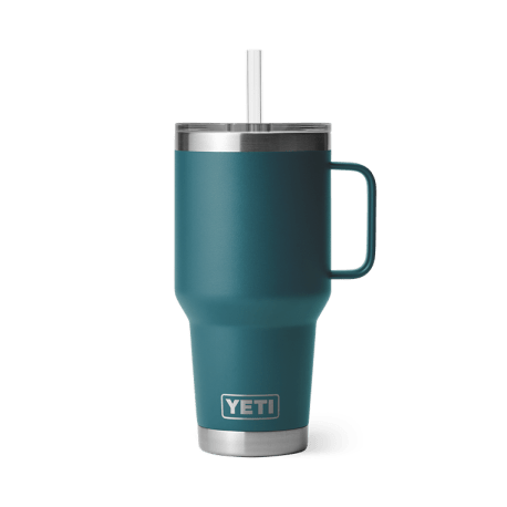 YETI Rambler Agave Teal Mug with Straw Lid, 35 oz.