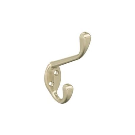 Amerock Noble Two Prong Golden Champagne Decorative Wall Hook