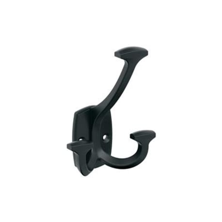 Amerock Vicinity Three Prong Matte Black Decorative Wall Hook