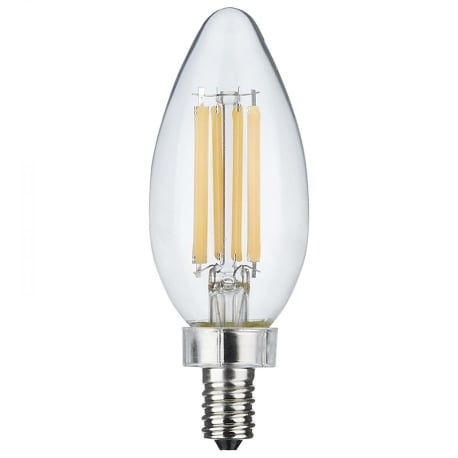 Satco 8 Watt C11 LED Clear Natural Light Candelabra Light Bulb