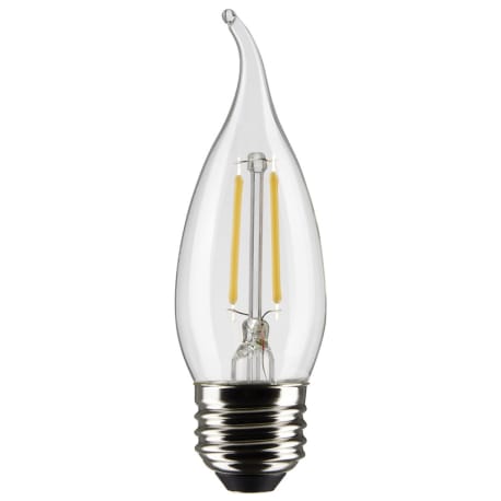 Satco 3 Watt CA10 LED Clear Warm White Medium Light Bulb