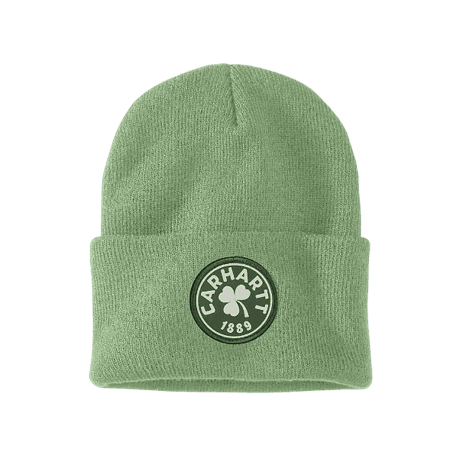 Carhartt Loden Frost Knit Shamrock Patch Beanie