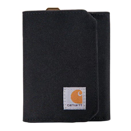 Carhartt Black Nylon Duck Trifold Wallet