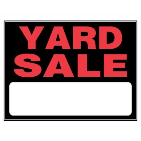 Hillman Black & Red Yard Sale Sign, 15 x 19 in.