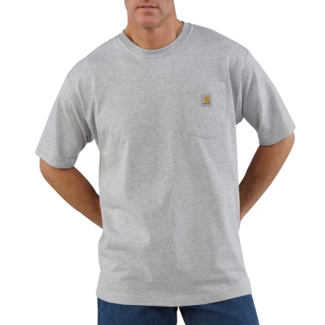 Carhartt Men's 3XL Heather Gray K87 Short Sleeve Pocket Shirt
