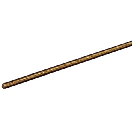 Hillman Brass Threaded Rod, 1/4-20 x 1 ft.