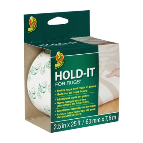 Duck Brand White Hold-It for Rugs, 2.5 in. x 25 ft.