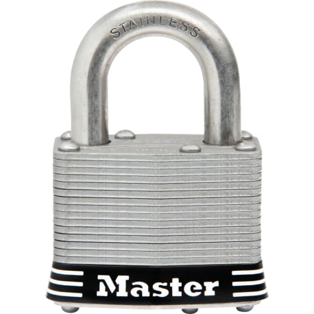 Master Lock 2 in. Laminated Stainless Steel Keyed Padlock, 1 in. Shackle