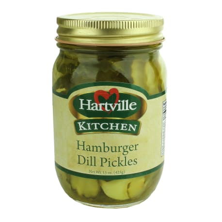 Hartville Kitchen Hamburger Dill Pickles, 15 oz.