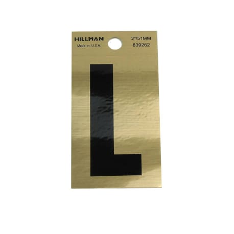 Hillman 2 in. Black & Gold Mylar Sticker Letter L