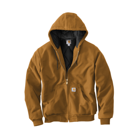 Carhartt Men's Tall XL Brown Firm Duck Insulated Flannel-Lined Active Jacket