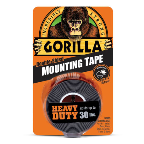 Gorilla Black Double-Sided Heavy Duty Mounting Tape, 60 lb. Capacity