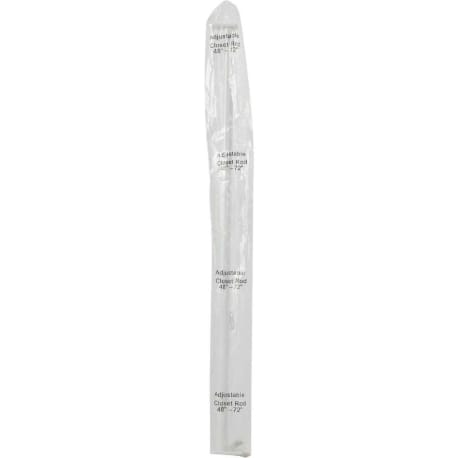 John Sterling Closet-Pro White Adjustable Closet Rod, 48 - 72 in.