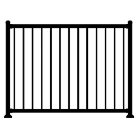 Westbury Tuscany 8 ft. Black C10 Square Railing for Level