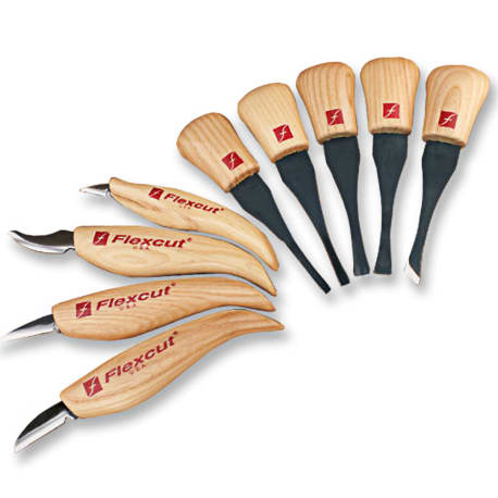 Flexcut 9 Pc. Deluxe Palm & Knife Carving Set