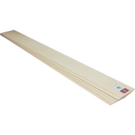 Midwest Products Basswood Board, 1/8 in. x 3 in. x 3 ft.