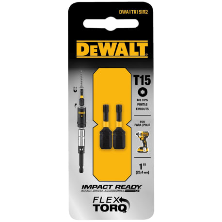 DEWALT 1" T15 FLEXTORQ Screwdriving Bits, 2PK