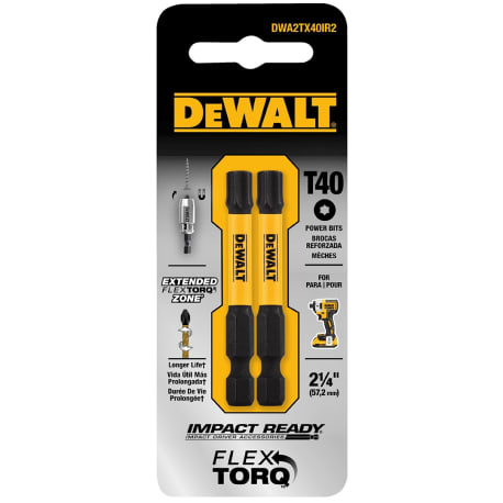 DEWALT 2-1/4 in. FlexTorq TX40 Impact Bit 2-Pack