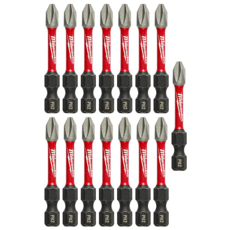 Milwaukee SHOCKWAVE™ Impact Duty™ 2" PH2 Phillips Bits, 15-Pack