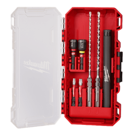 Milwaukee 7-PC SDS Plus M/2™ 2-Cutter Concrete Screw Installation Kit