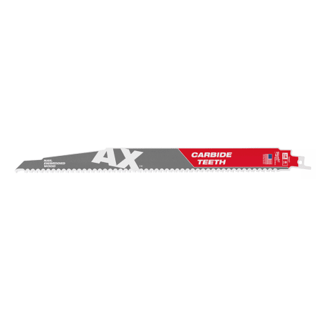 Milwaukee SAWZALL® The AX™ 12" 5-TPI Carbide Wood Blade