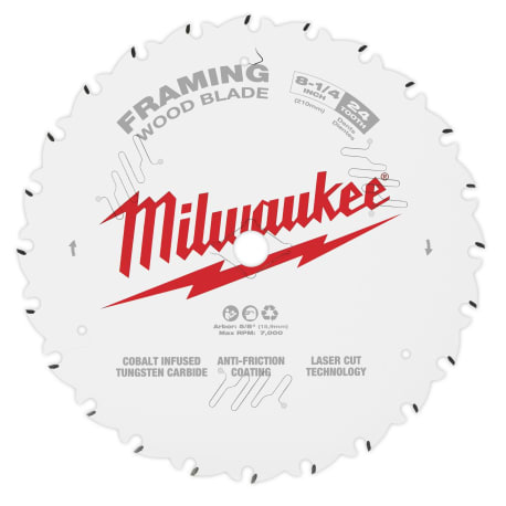 Milwaukee 8-1/4" 24T Wood Cutting Framing Circular Saw Blade