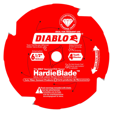 Diablo 6-1/2-In. 4 Tooth Fiber Cement Saw Blade