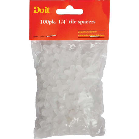 Do it Best 1/4 in. White Hard Tile Spacers, 100-Pack