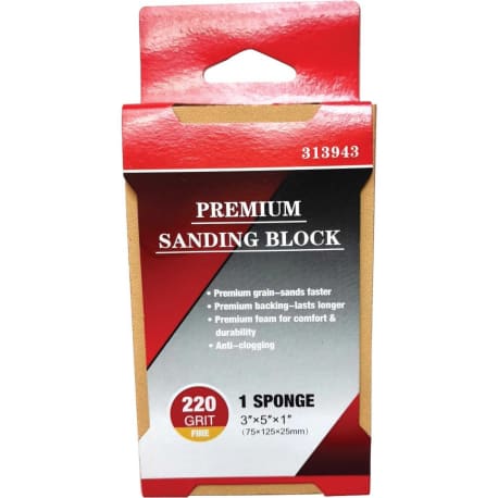 Premium 220 Grit Fine Sanding Block