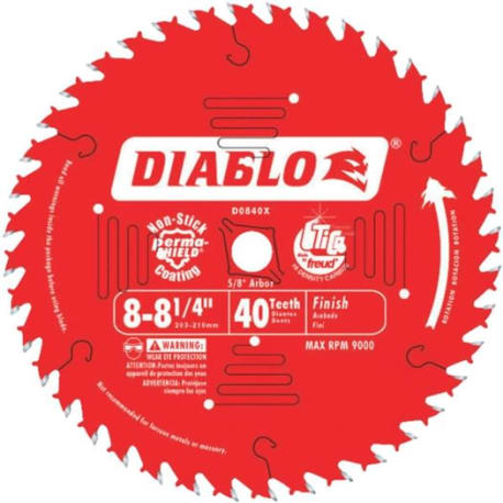 Diablo 8-1/4-In. 40-Tooth Finishing Saw Blade