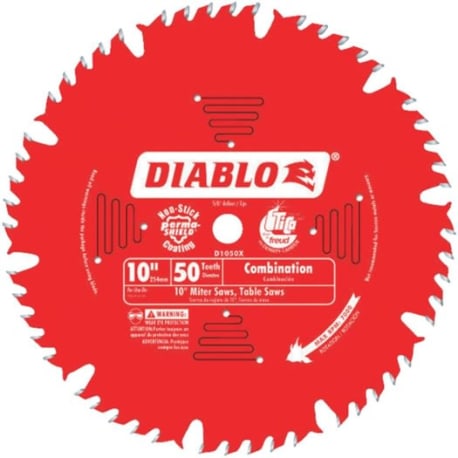 Diablo 10-In. 50-Tooth Combination Saw Blade