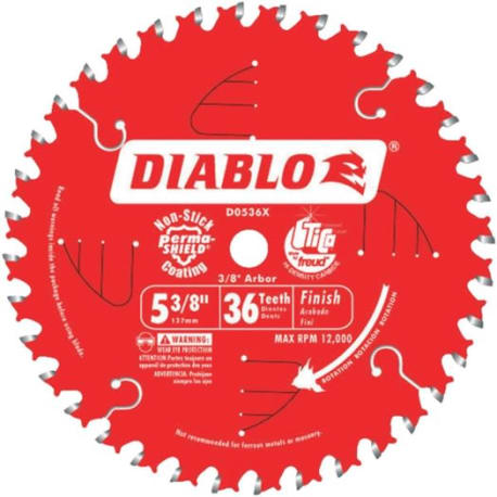 Diablo 5-3/8-In. 36-Tooth Finish Trim Saw Blade