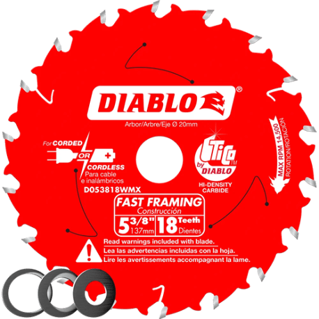 Diablo 5-3/8-In. 18 Tooth Fast Framing Saw Blade