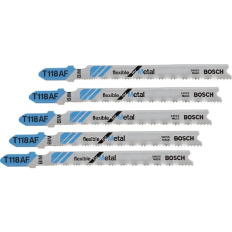 Bosch 3-5/8 In. 17-24 TPI Metal Jigsaw Blades, 5 pk